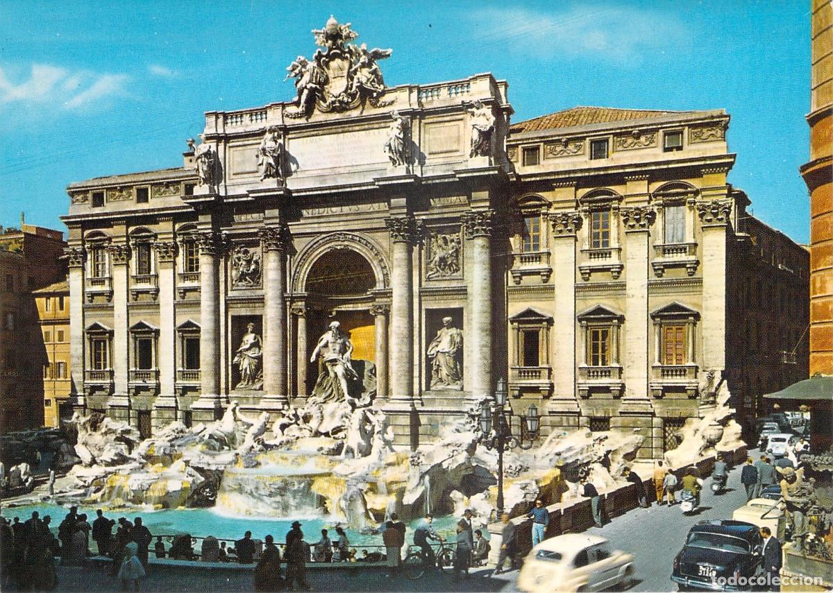 Postales: Postal de la Fontana de Trevi en Roma, Italia - Vista Tur&iacute;stica