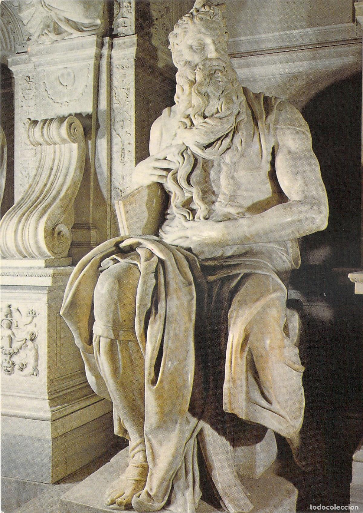 Postales: Postal Mois&eacute;s de Miguel &Aacute;ngel Bas&iacute;lica de San Pedro en Vincoli Roma
