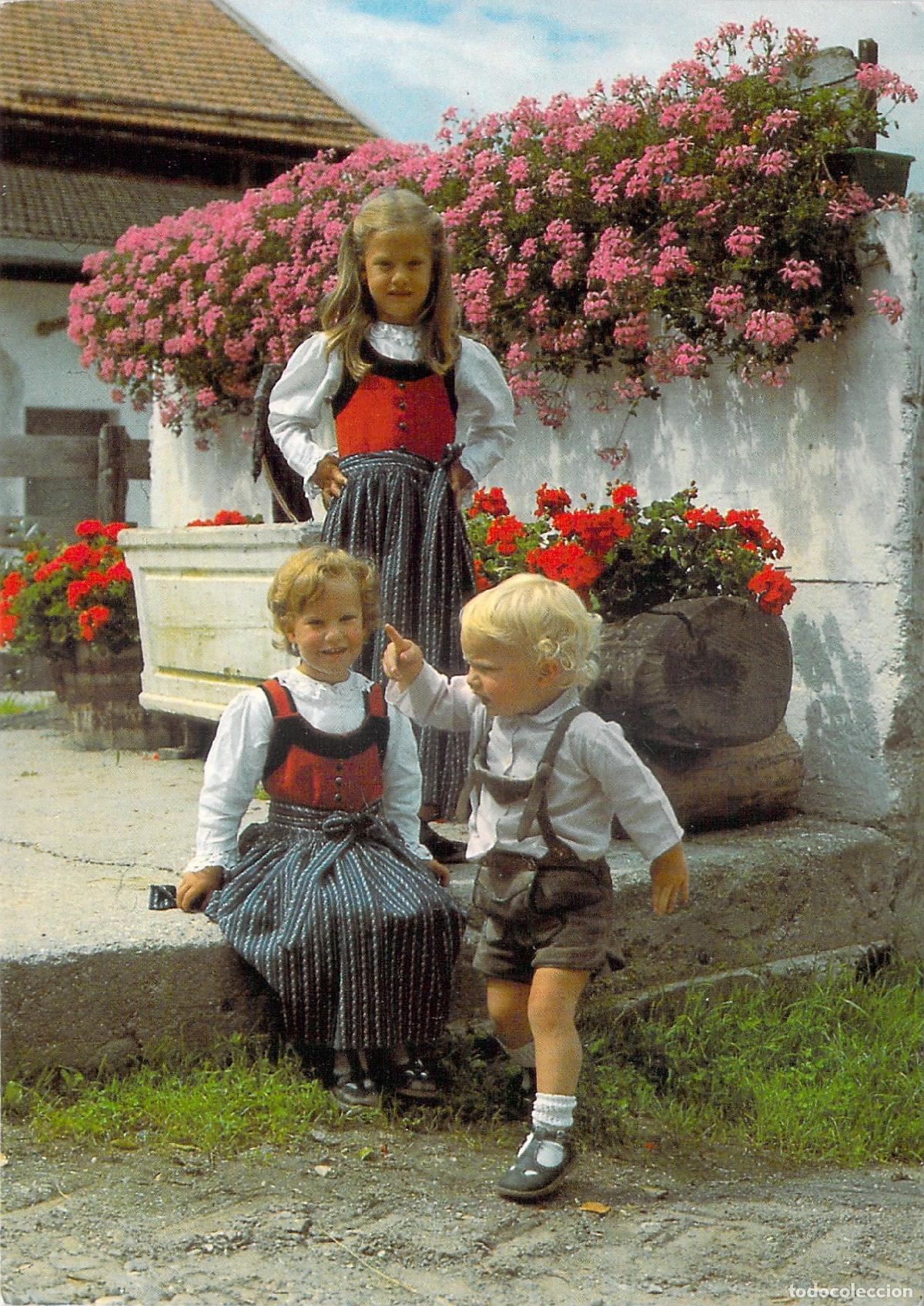 Postales: Postal de Ni&ntilde;os con Trajes Tradicionales de Tirol, Austria