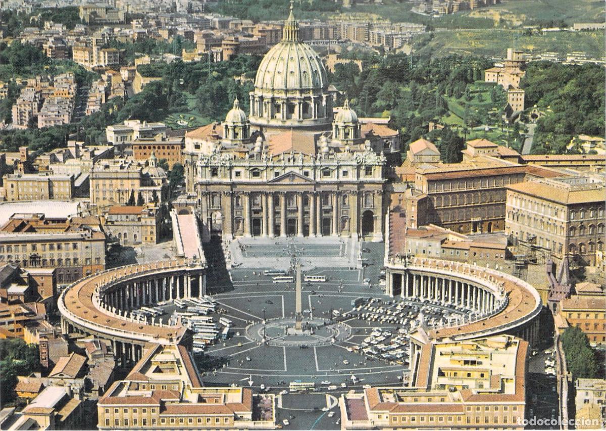 Postales: Postal A&eacute;rea de la Plaza de San Pedro en Roma, Vaticano