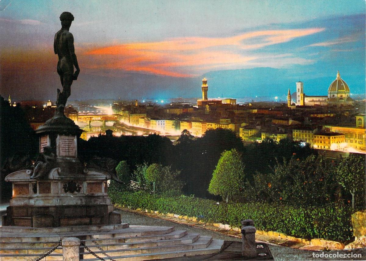 Postales: Postal de Florencia - Vista Nocturna desde Piazzale Michelangelo