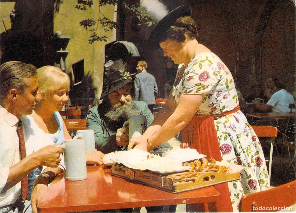 Postales: Postal Jard&iacute;n de Cerveza Hofbr&auml;uhaus en M&uacute;nich Alemania
