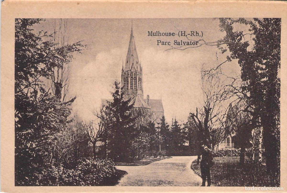 Postales: Postal del Parque Salvator en Mulhouse Alsacia Francia