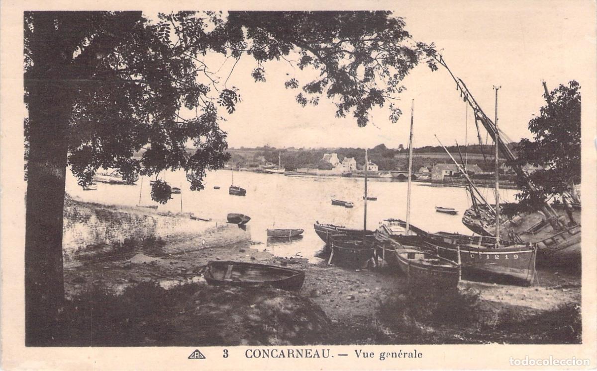 Postales: Postal de Concarneau - Vista General del Puerto con Barcos