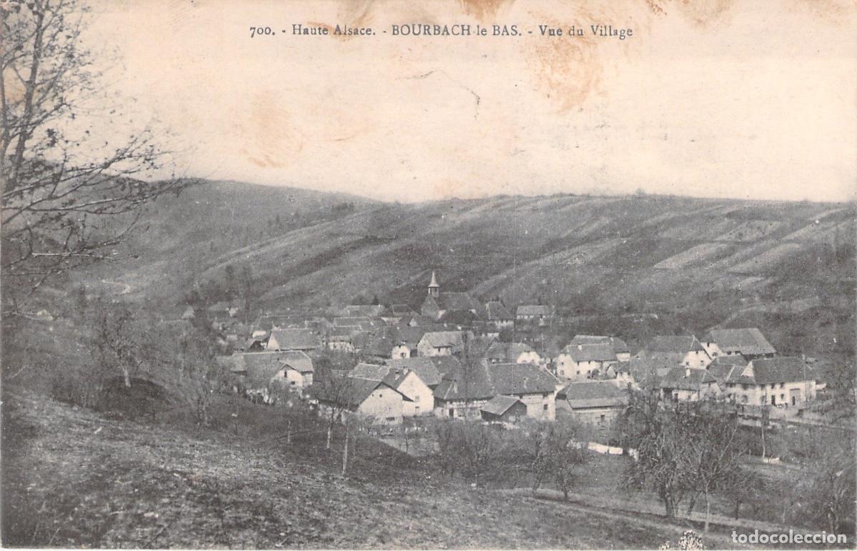 Postales: Postal de Bourbach-le-Bas, Vista General de la Aldea en Alta Alsacia