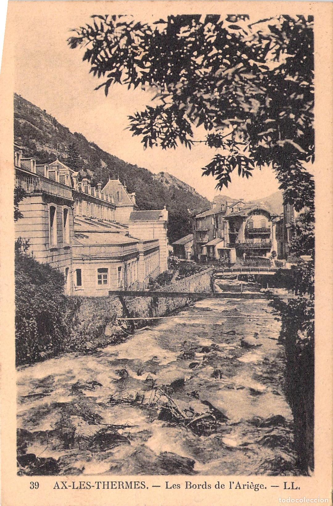 Postales: Postal de Ax-les-Thermes - Las Orillas del R&iacute;o Ari&egrave;ge