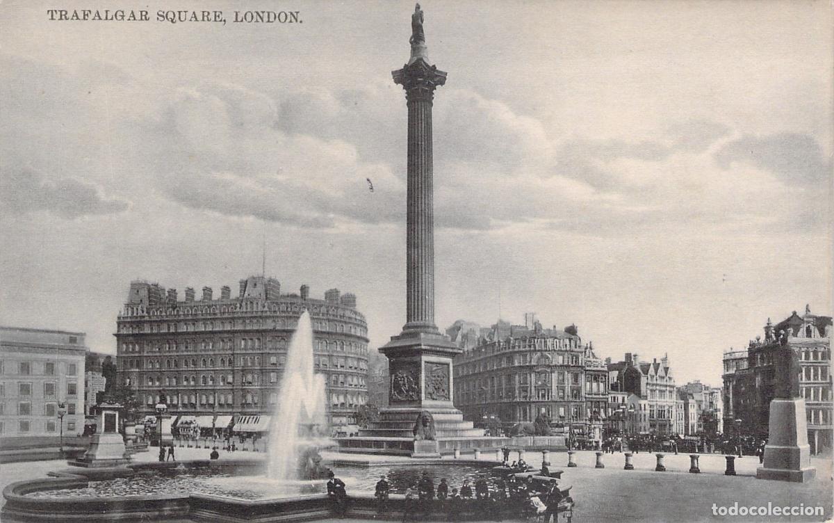 Postales: Postal de Trafalgar Square en Londres con la Columna de Nelson