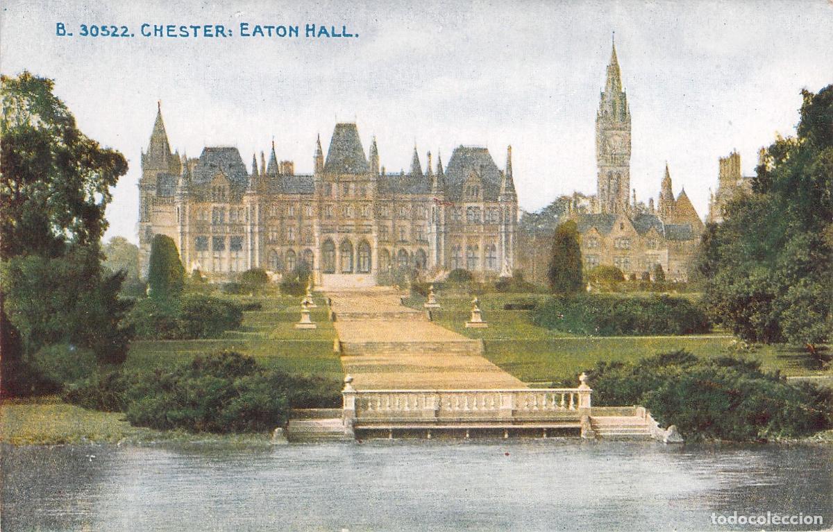 Postales: Postal de Eaton Hall en Chester Inglaterra Palacio y Jardines