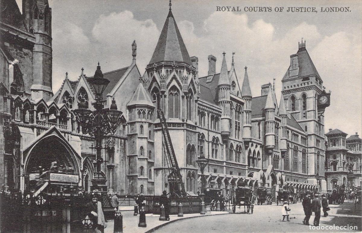 Postales: Postal de las Reales Cortes de Justicia en Londres, Inglaterra