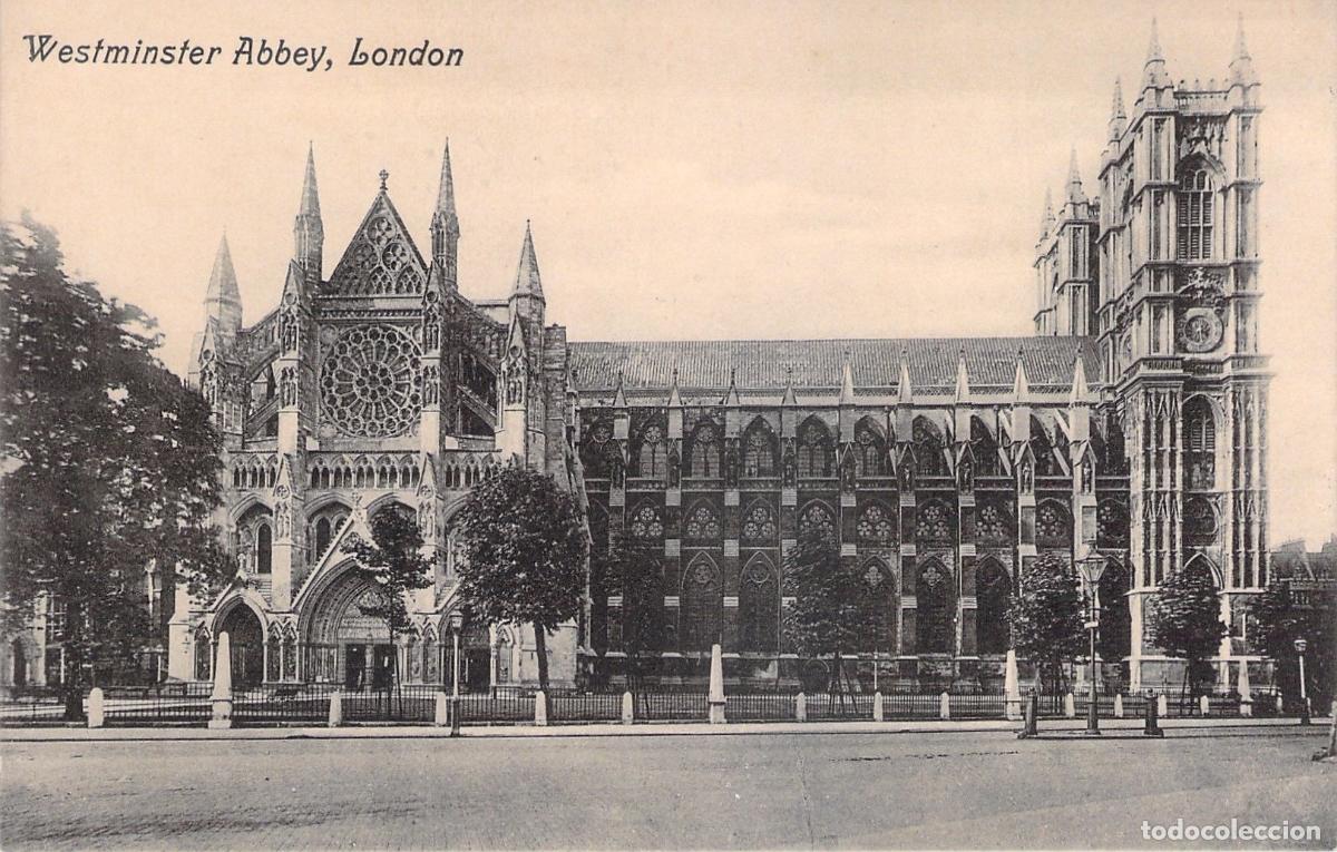 Postales: Postal de la Abad&iacute;a de Westminster en Londres
