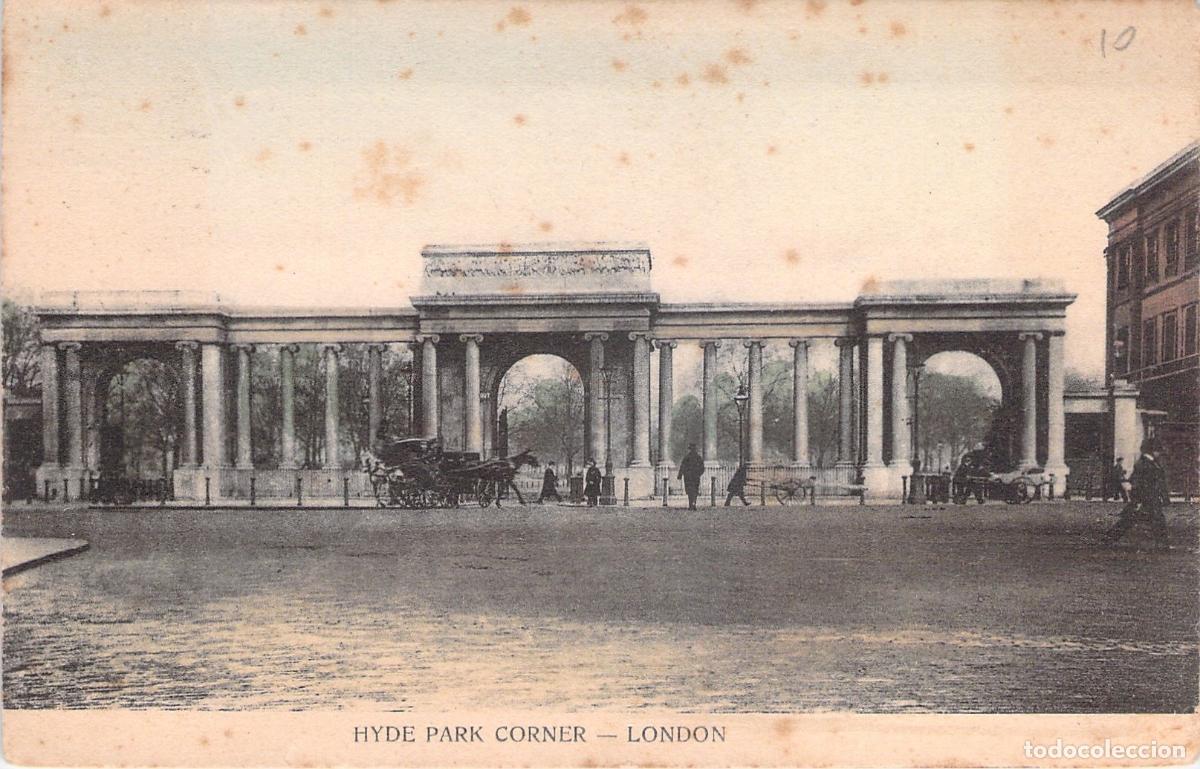 Postales: Postal de Hyde Park Corner en Londres con Carruaje