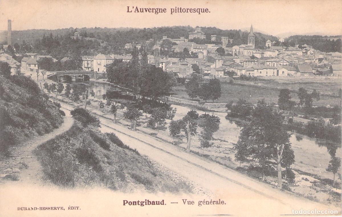 Postales: Postal de Pontgibaud, Vista General de Auvernia, Francia