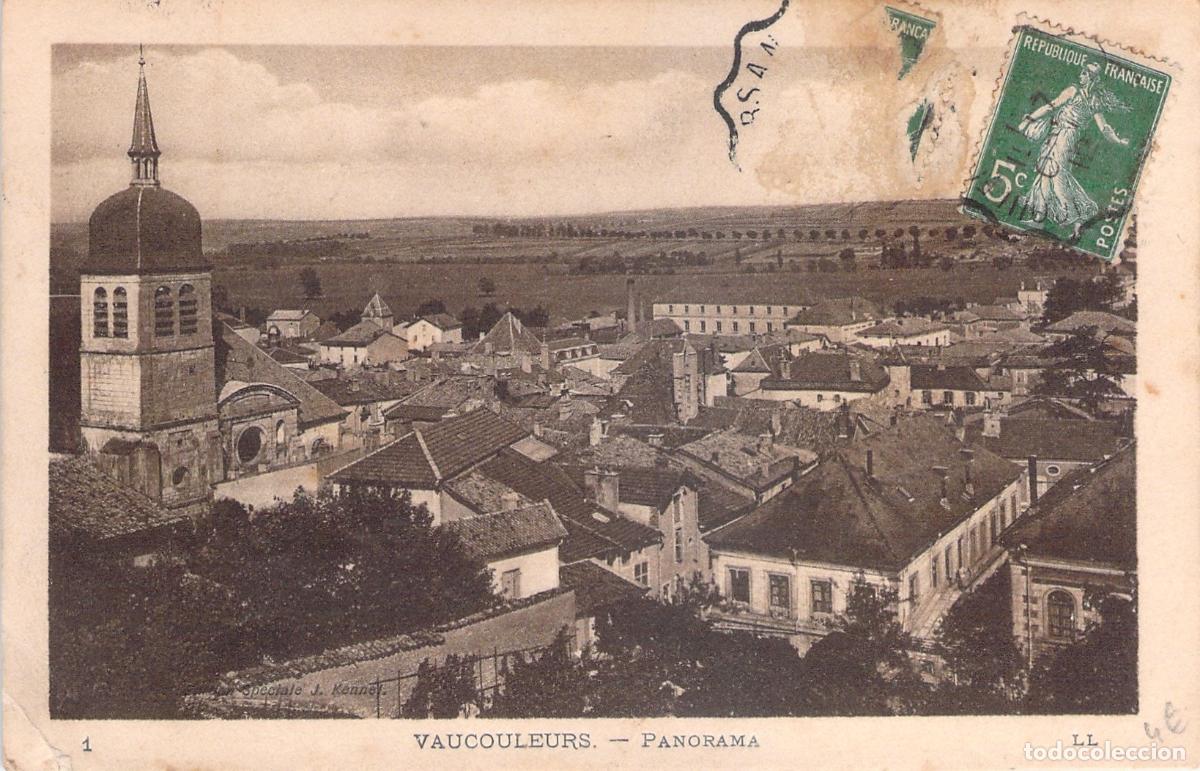 Postales: Postal de la Vista Panor&aacute;mica de Vaucouleurs, Francia