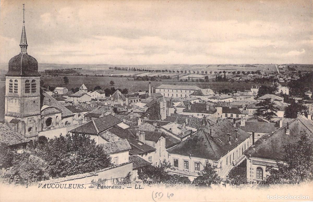 Postales: Postal de la Vista Panor&aacute;mica de Vaucouleurs Francia