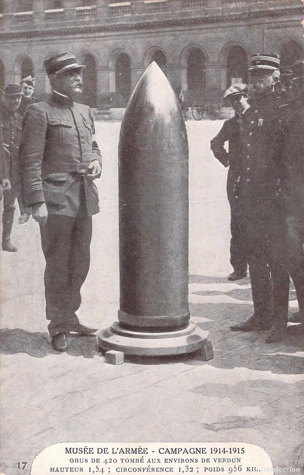 Postales: Postal Museo del Ej&eacute;rcito Ob&uacute;s de 420 Verdun Francia