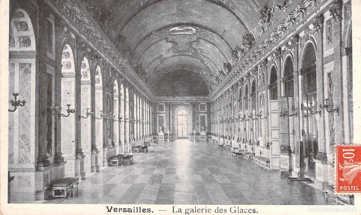 Cartoline: Postal de la Galer&iacute;a de los Espejos, Palacio de Versalles, Francia