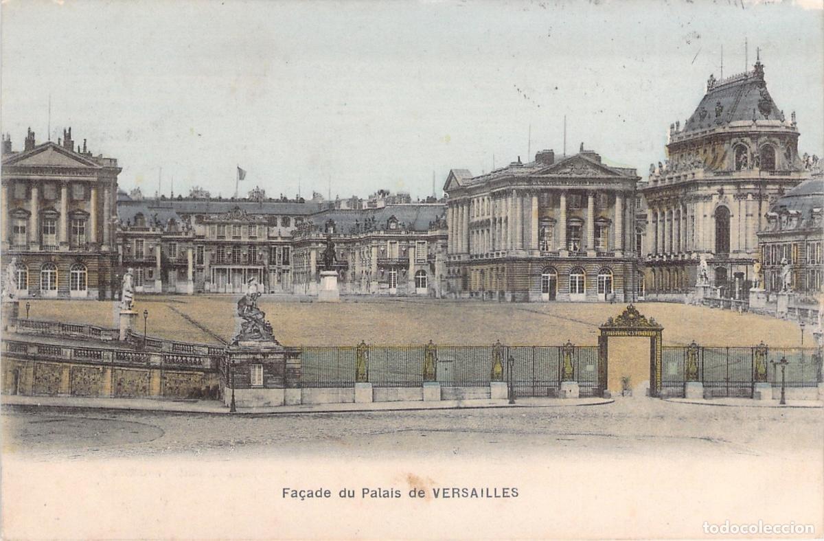 Cartoline: Postal de la Fachada del Palacio de Versalles, Francia