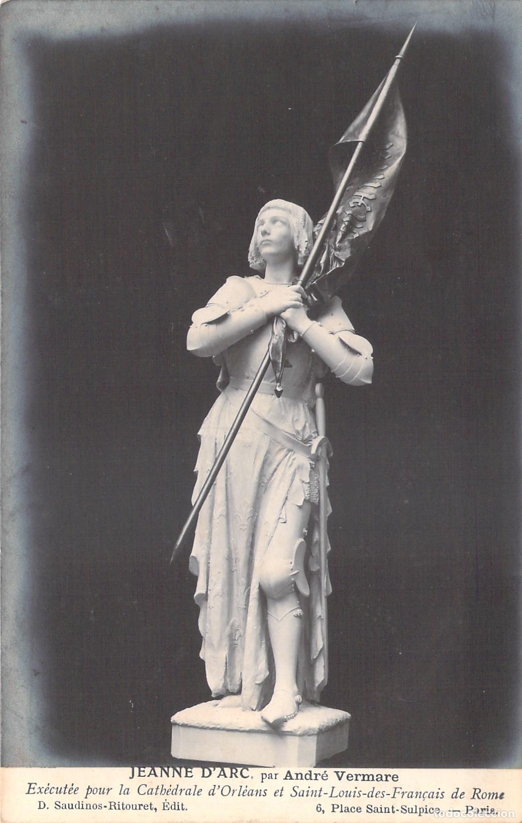 Cartoline: Postal de la Estatua de Juana de Arco por Andr&eacute; Vermare