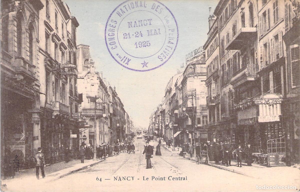 Postales: Postal de Nancy - Le Point Central con Sello de Congreso