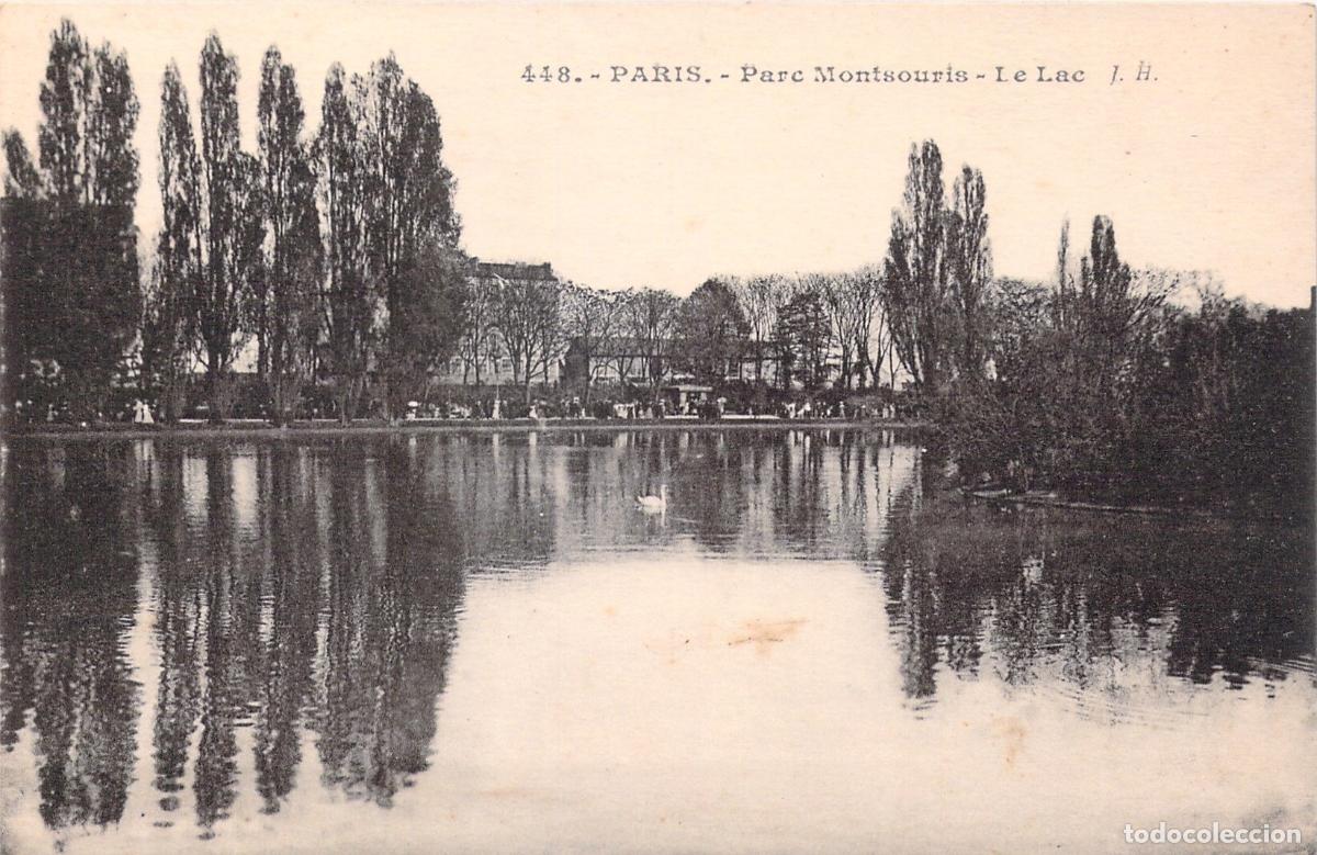 Postales: Postal de Par&iacute;s - Parque Montsouris y el Lago con Reflejos