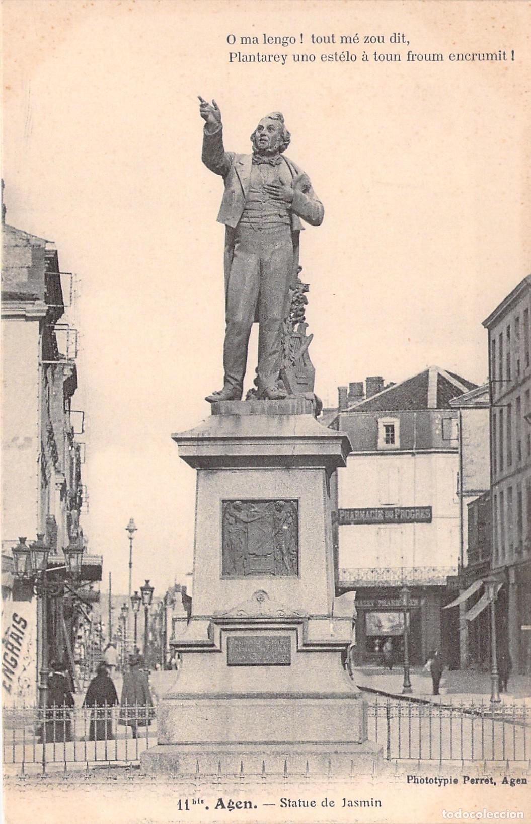 Cartoline: Tarjeta Postal de la Estatua de Jasmin en Agen