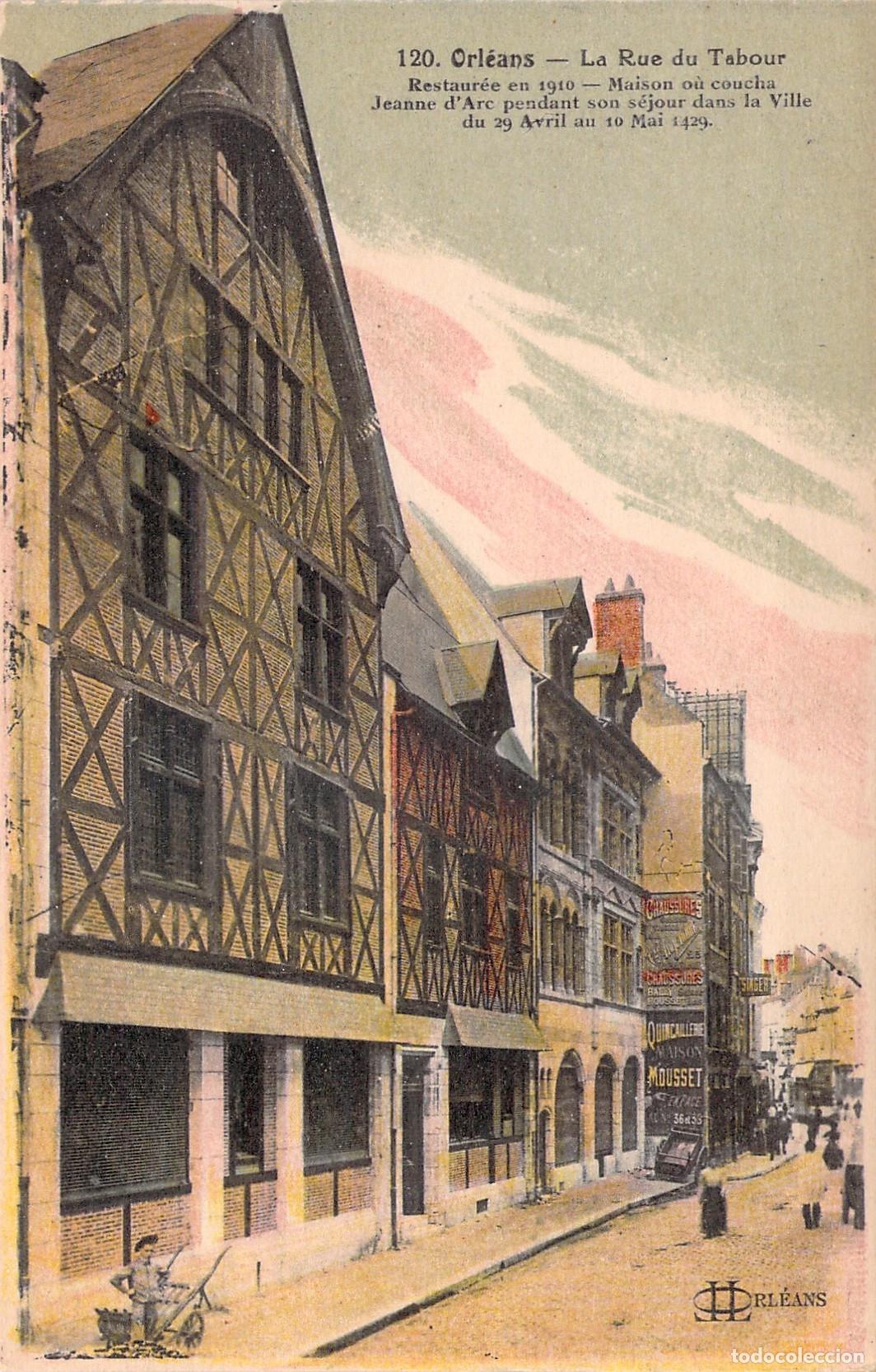 Cartoline: Postal Orleans La Rue du Tabour Casa de Juana de Arco