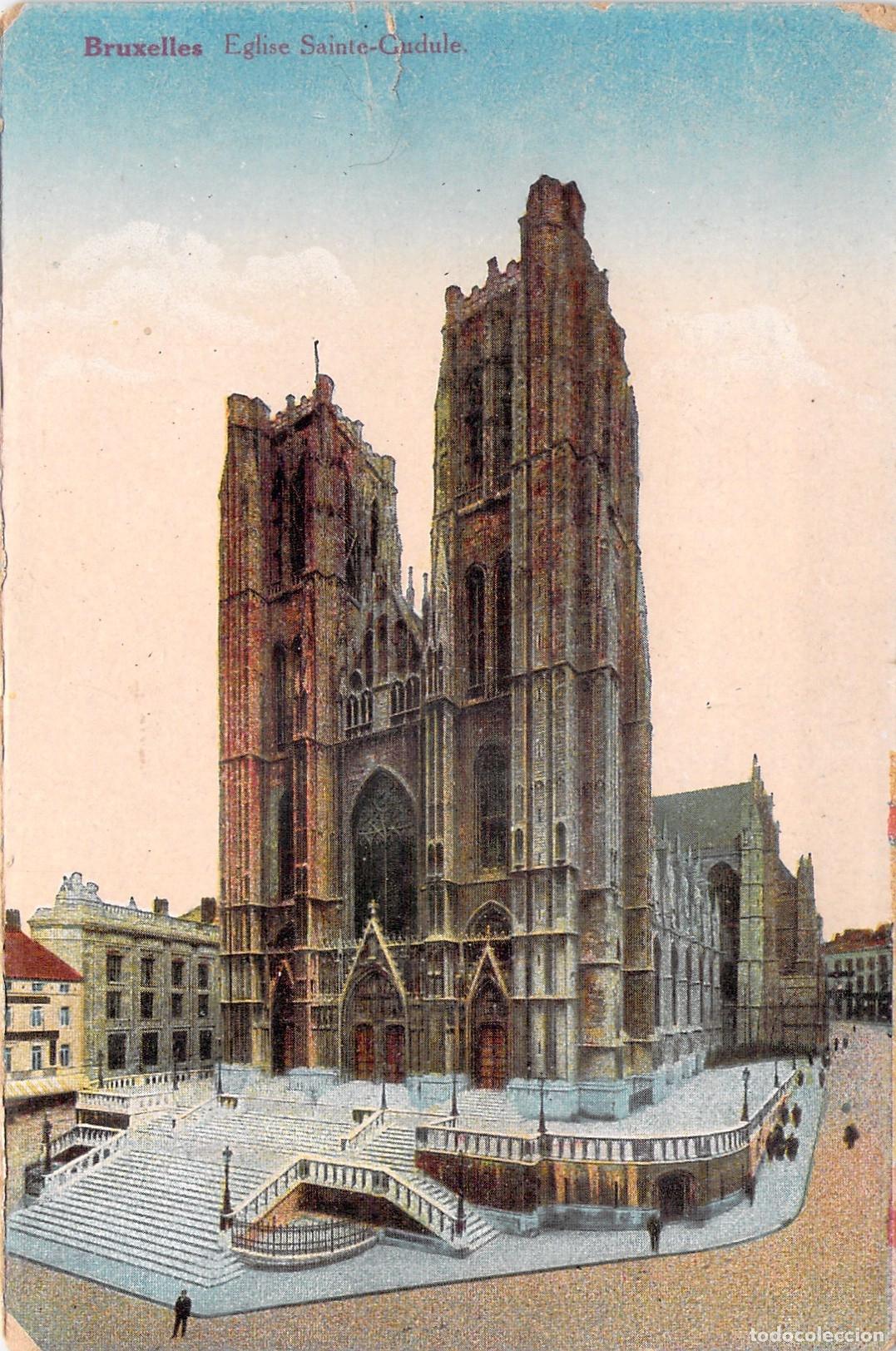 Cartoline: Postal de la Iglesia de Santa G&uacute;dula en Bruselas B&eacute;lgica