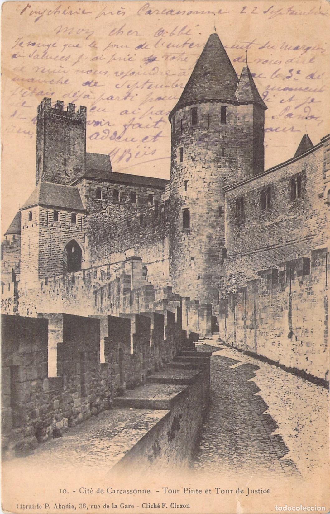 Postais: Postal de la Cit&eacute; de Carcassonne Tour Pinte y Tour de Justice
