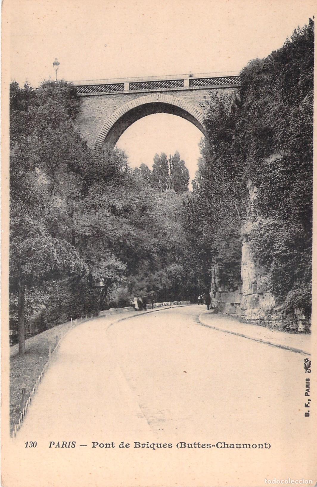 Postais: Tarjeta Postal de Par&iacute;s - Pont de Briques en el Parque Buttes-Chaumont
