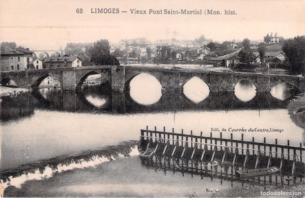 Postais: Postal del Viejo Puente Saint-Martial en Limoges