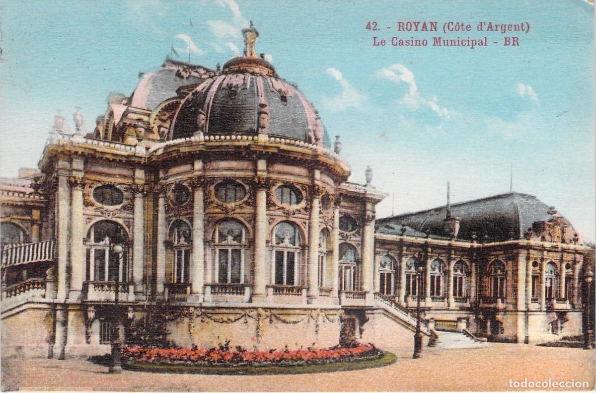 Postais: Postal de Royan Francia Casino Municipal C&ocirc;te d'Argent