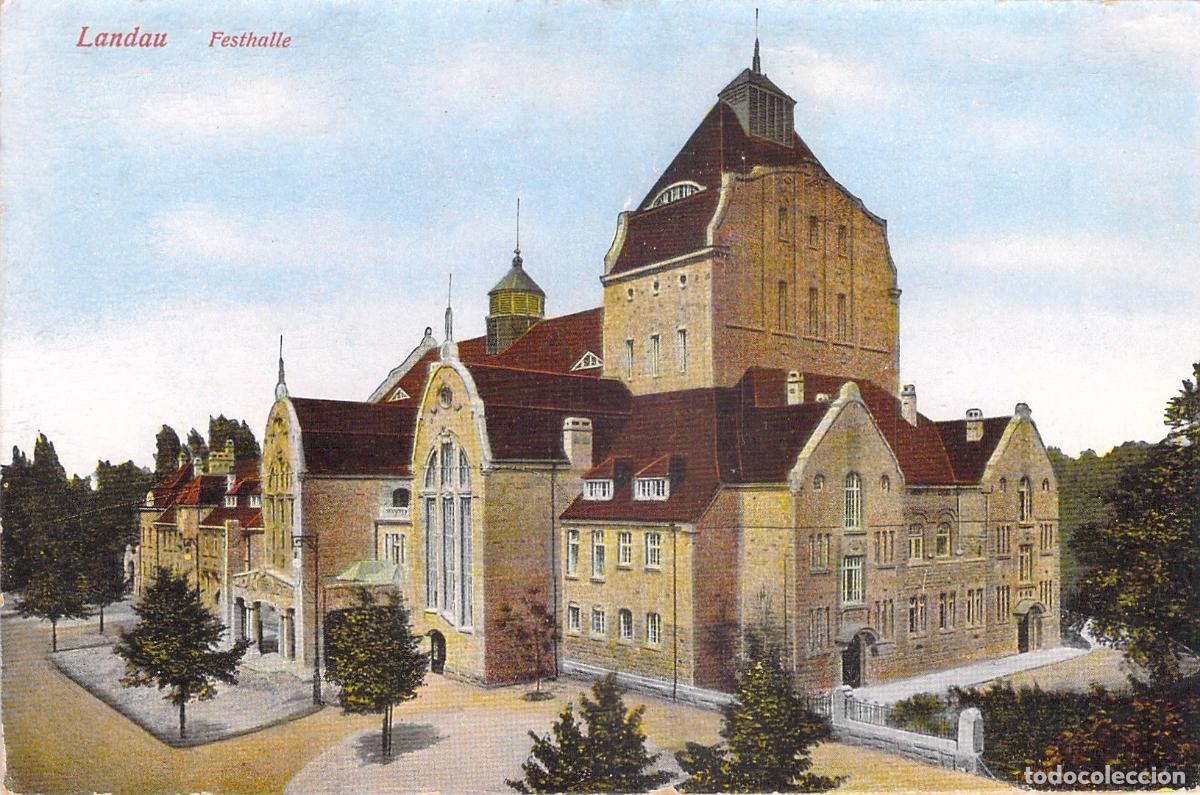 Postais: Postal de la Festhalle de Landau Alemania Arquitectura Art Nouveau