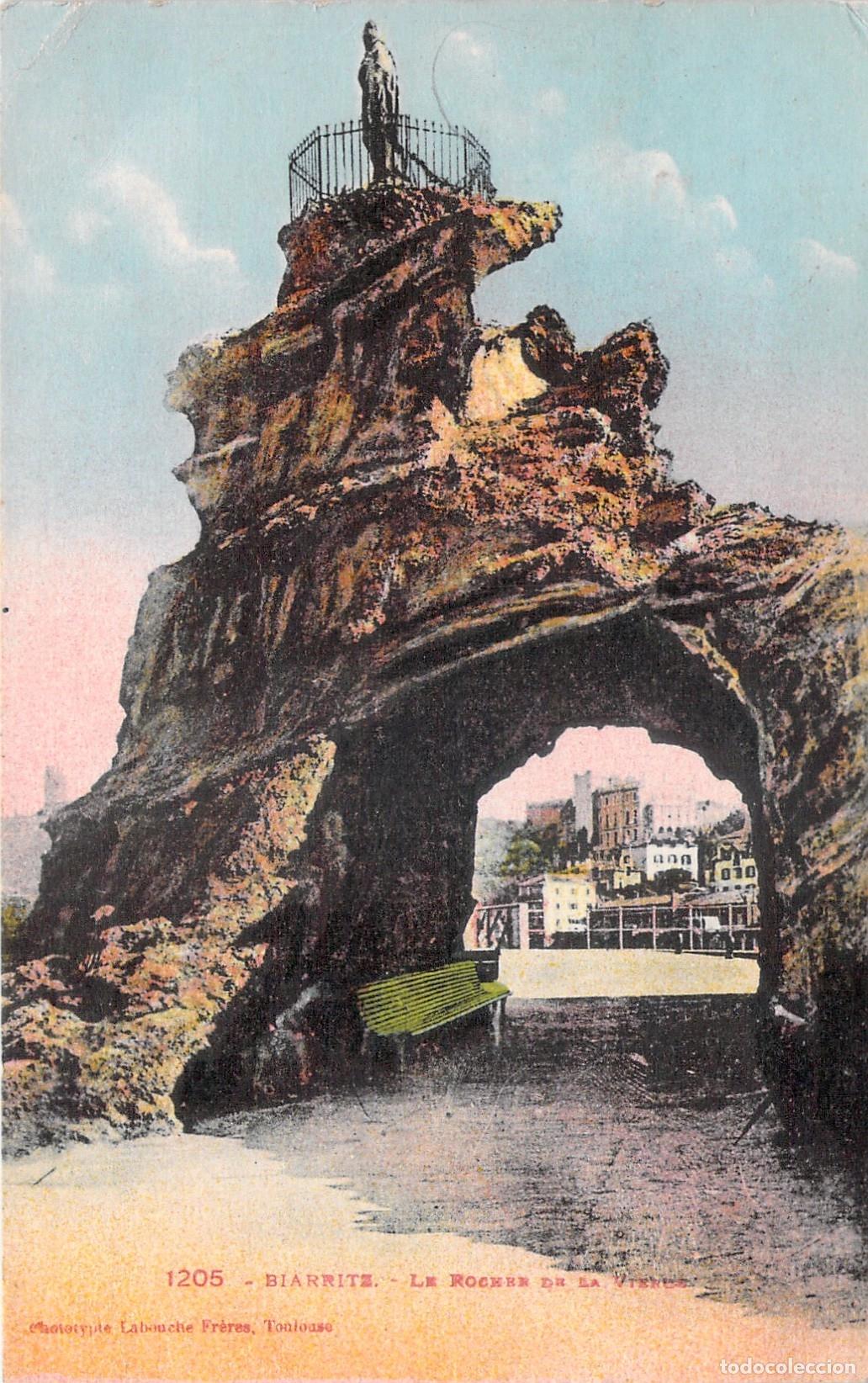 Postais: Postal de Biarritz Rocher de la Vierge Roca de la Virgen