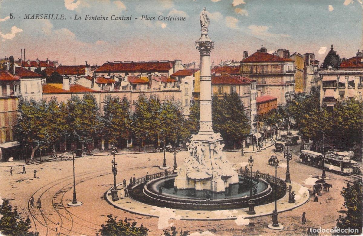 Postais: Postal de Marsella - Fuente Cantini en la Plaza Castellane