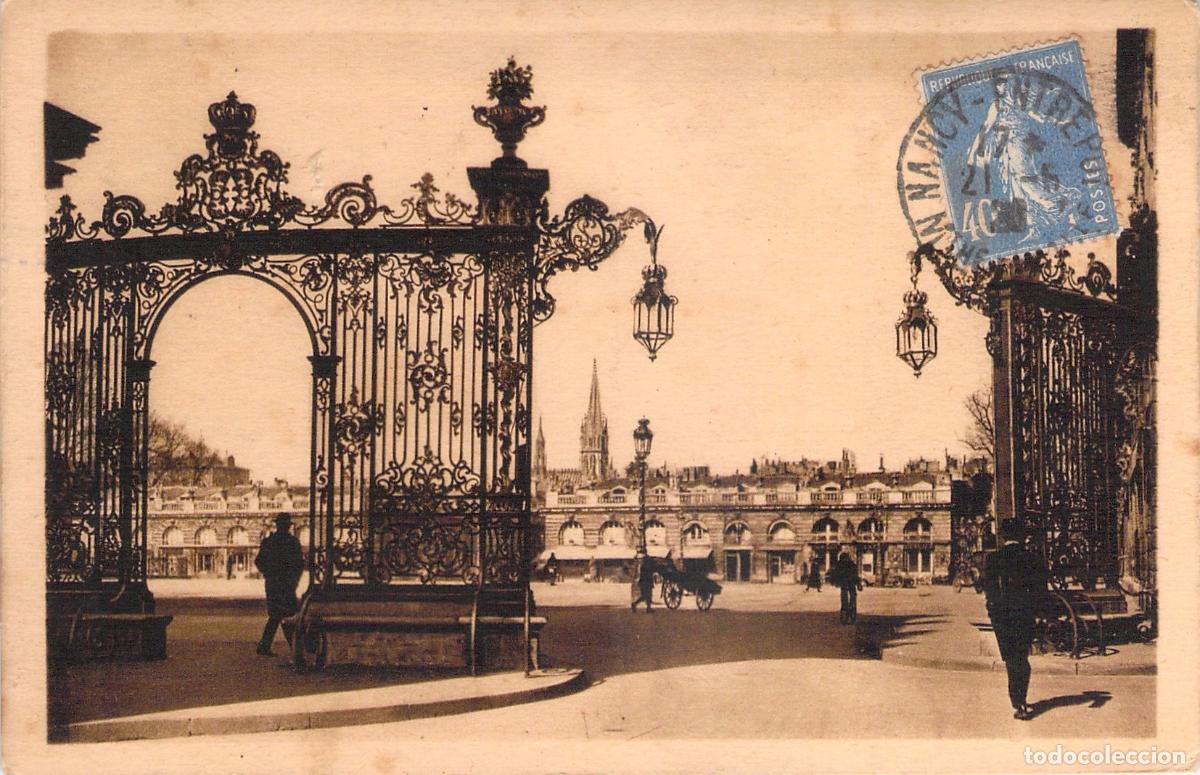 Postais: Postal de Nancy - Place Stanislas y Rejas de Jean Lamour