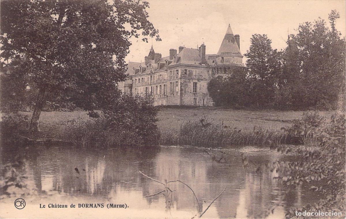 Postales: Postal del Castillo de Dormans en Marne, Francia