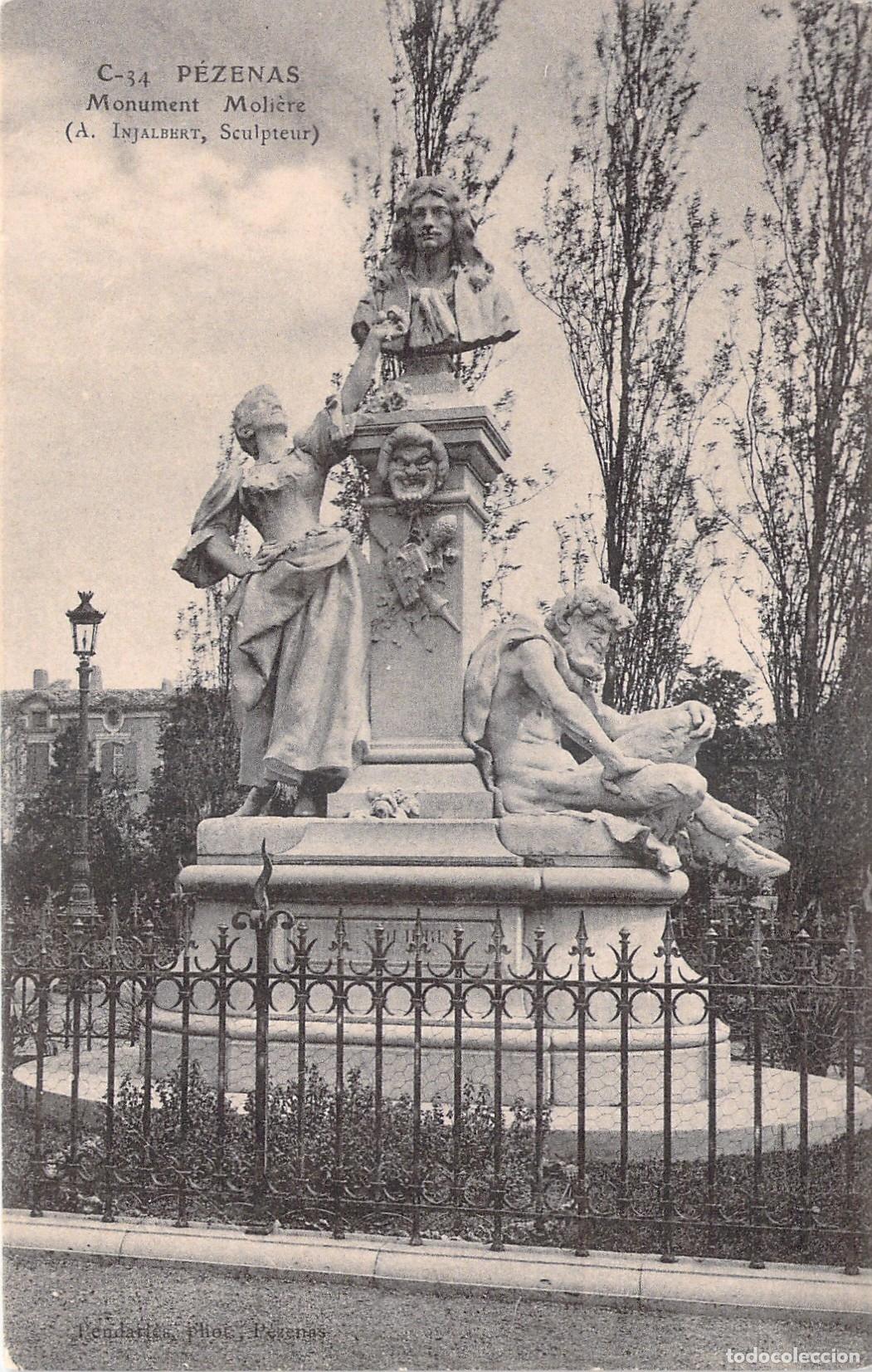 Postales: Postal de P&eacute;zenas Monumento a Moli&egrave;re por Injalbert
