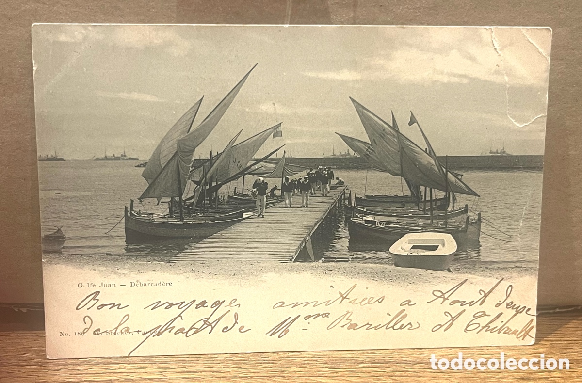 Postales: POSTAL: GOLFE JUAN (FRANCIA) - DEBARCAD&Egrave;RE
