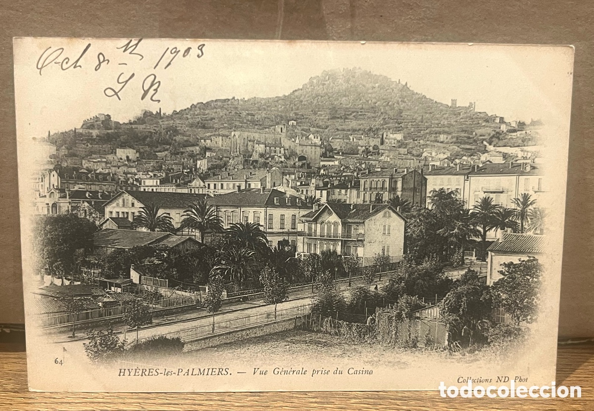Postales: POSTAL: HY&Eacute;RES LES PALMIERS (FRANCIA) - VUE G&Eacute;N&Eacute;RALE PRISE DU CASINO. 64