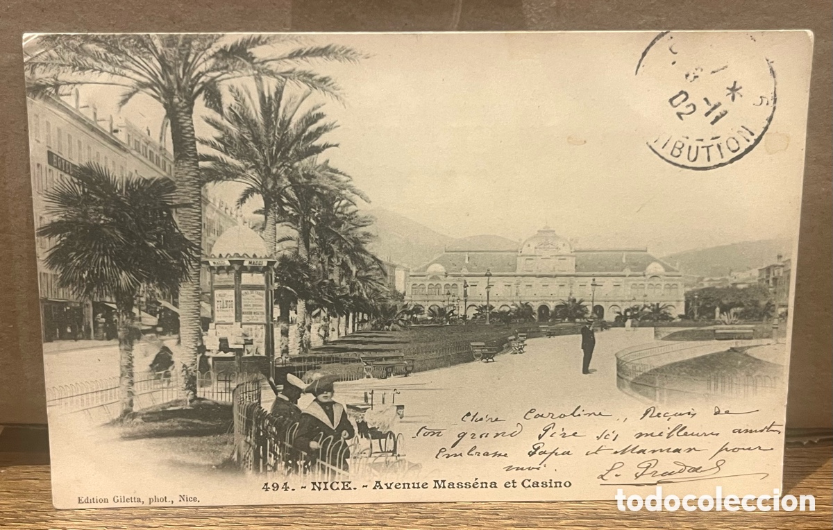 Postales: POSTAL: NICE (FRANCIA) - AVENUE MASS&Eacute;NA ET CASINO. 494