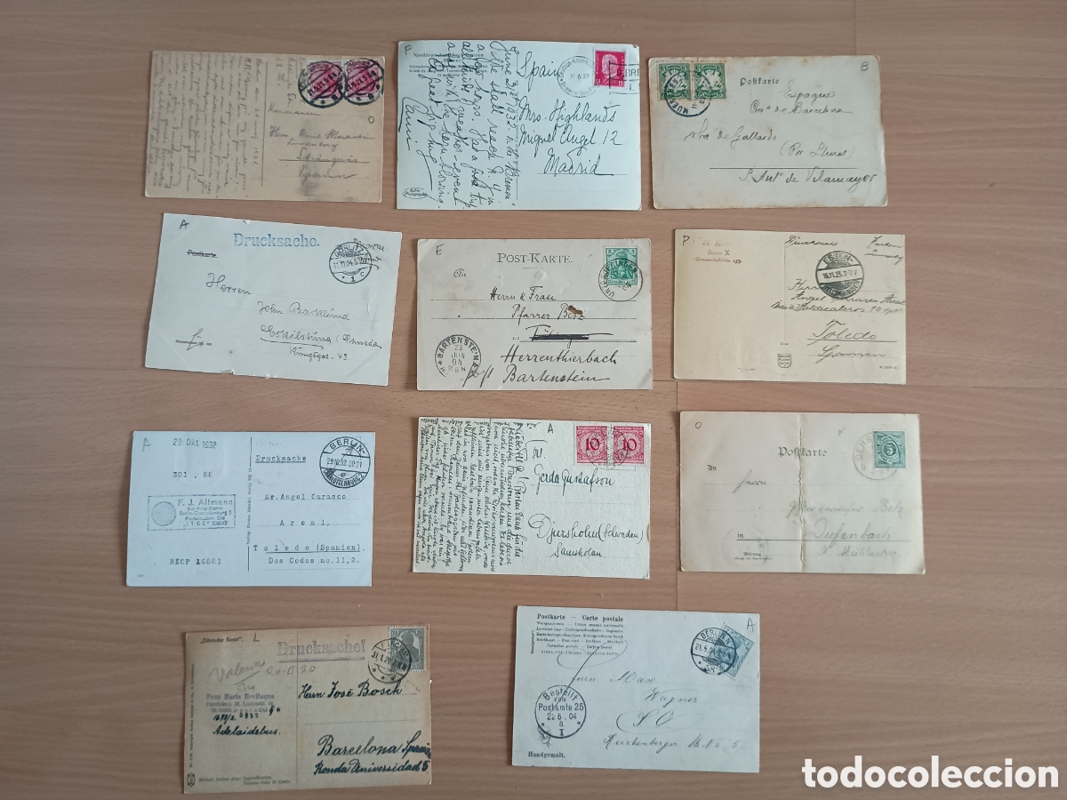 Postales: ALEMANIA - LOTE DE 11 TARJETAS POSTALES ANTIGUAS ORIGINALES