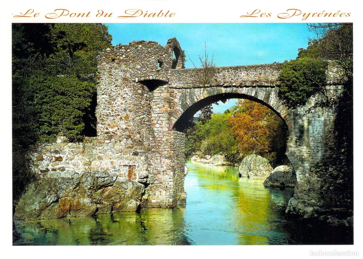 Cartoline: Postal Puente del Diablo en Tarascon-sur-Ari&egrave;ge Pirineos