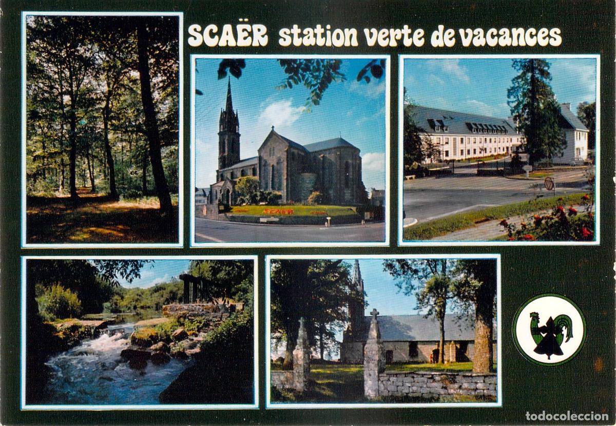 Cartoline: Postal de Sca&euml;r, Breta&ntilde;a - Vistas M&uacute;ltiples de la Estaci&oacute;n de Vacaciones