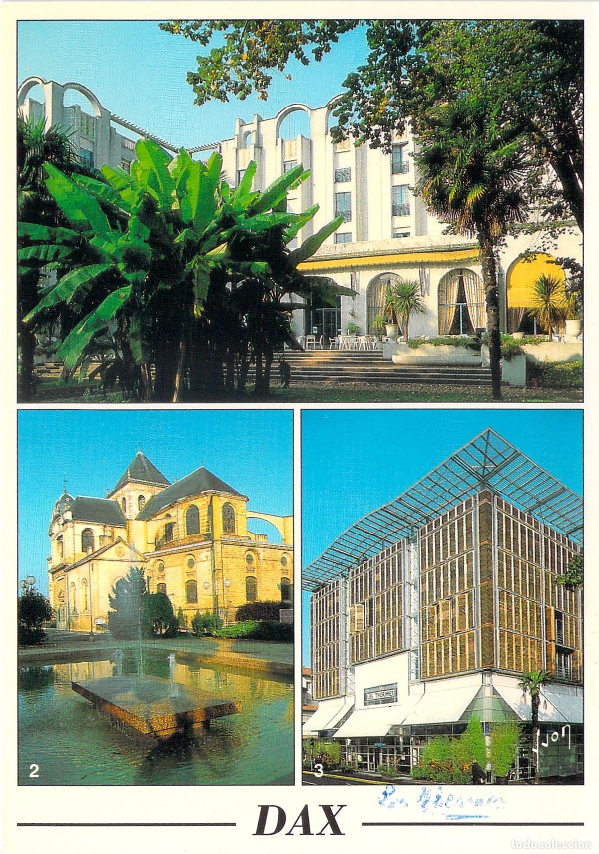 Cartoline: Postal Multivista de Dax Francia Catedral y Hoteles Termales