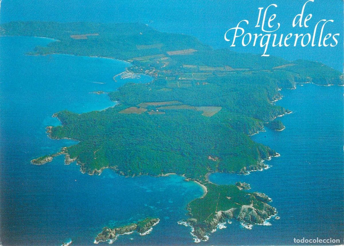 Postales: Tarjeta Postal de la Vista A&eacute;rea de la Isla de Porquerolles, Francia
