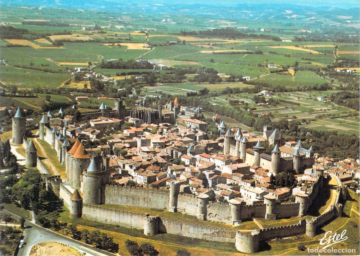 Postales: Postal Vista A&eacute;rea de la Ciudadela de Carcassonne