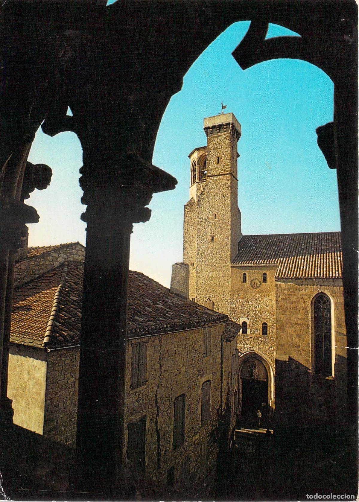 Postales: Postal de Cordes-sur-Ciel Iglesia y Donjon en Tarn Francia
