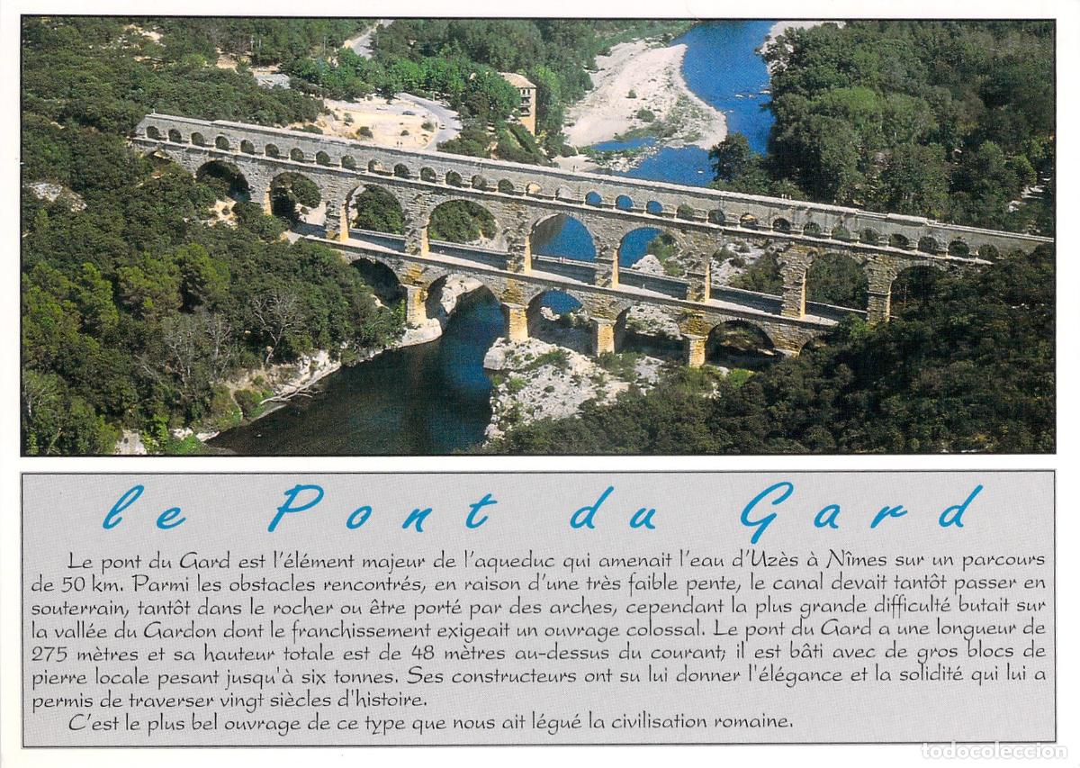 Postales: Postal del Pont du Gard Monumento y Acueducto Romano en Francia