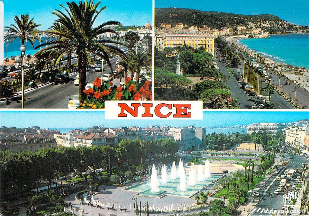 Postales: Postal de Nice, Francia - Vistas de la Costa Azul y Paseo de los Ingleses