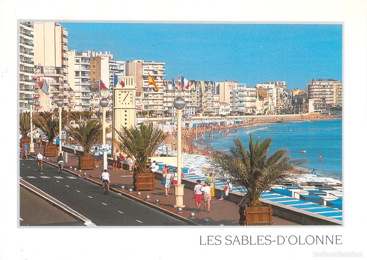 Postales: Postal de Les Sables-d'Olonne, Paseo Mar&iacute;timo y Playa, Francia